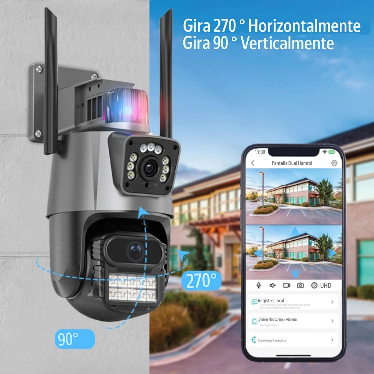 Camara Seguridad Doble Lente WIFI 4k