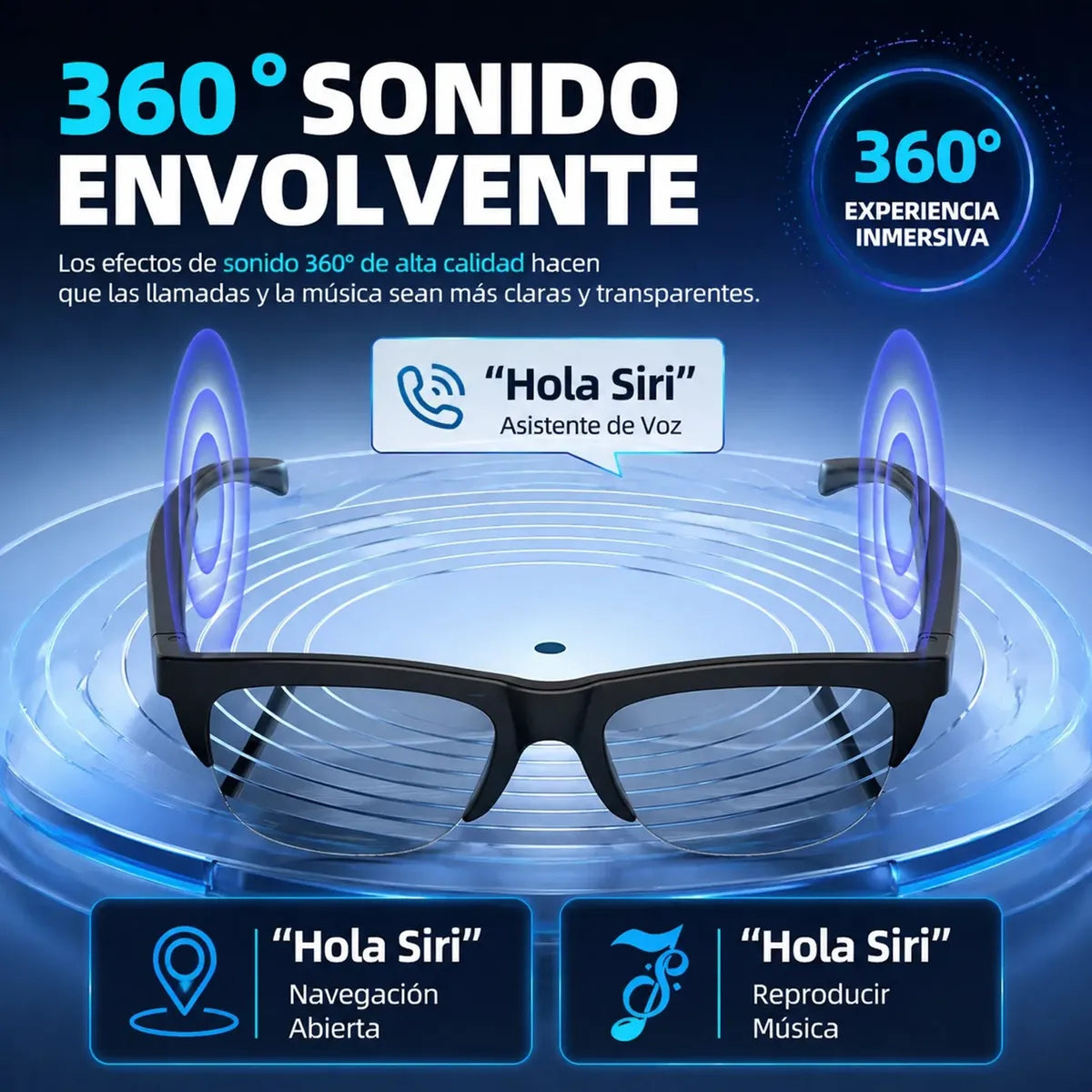 400 UV ☀️Gafas Inteligentes con IA y Audio Bluetooth