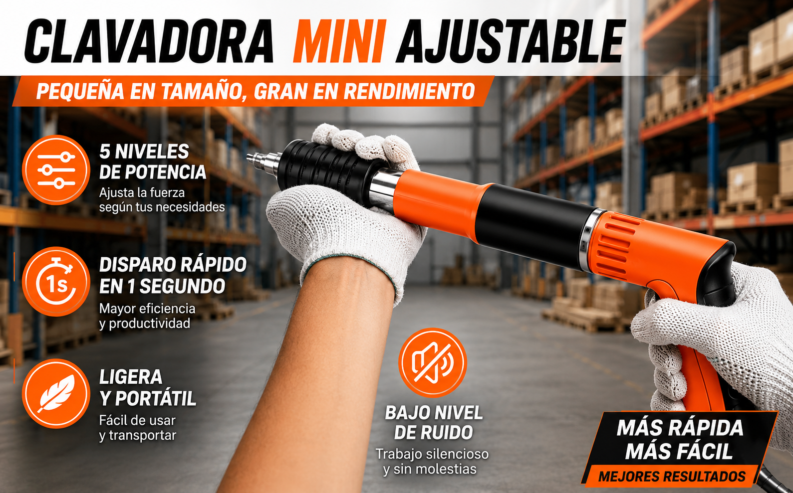 Pistola Clavos Acero Neumatica Clavadora ''POCAS UNIDADES DISPONIBLES''