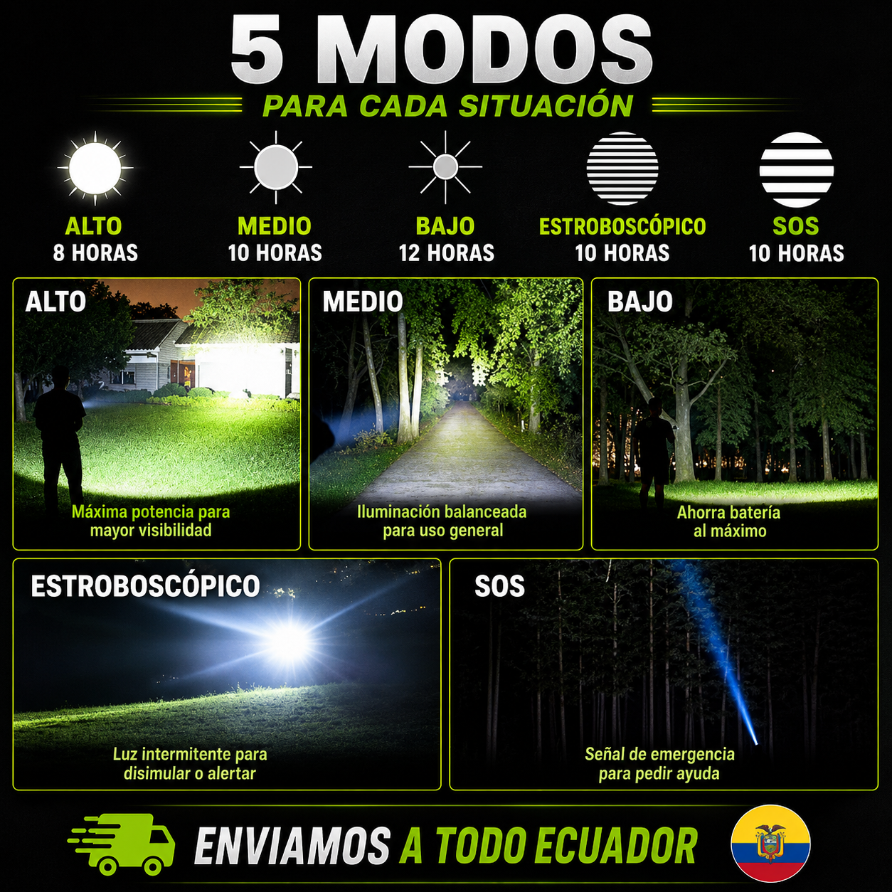 LINTERNA EXTRA FUERTE TACTICA RECARGABLE