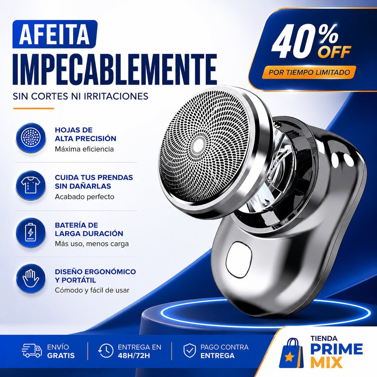 Mini afeitadora eléctrica resistente al agua ''¡Liquidación  descuento!