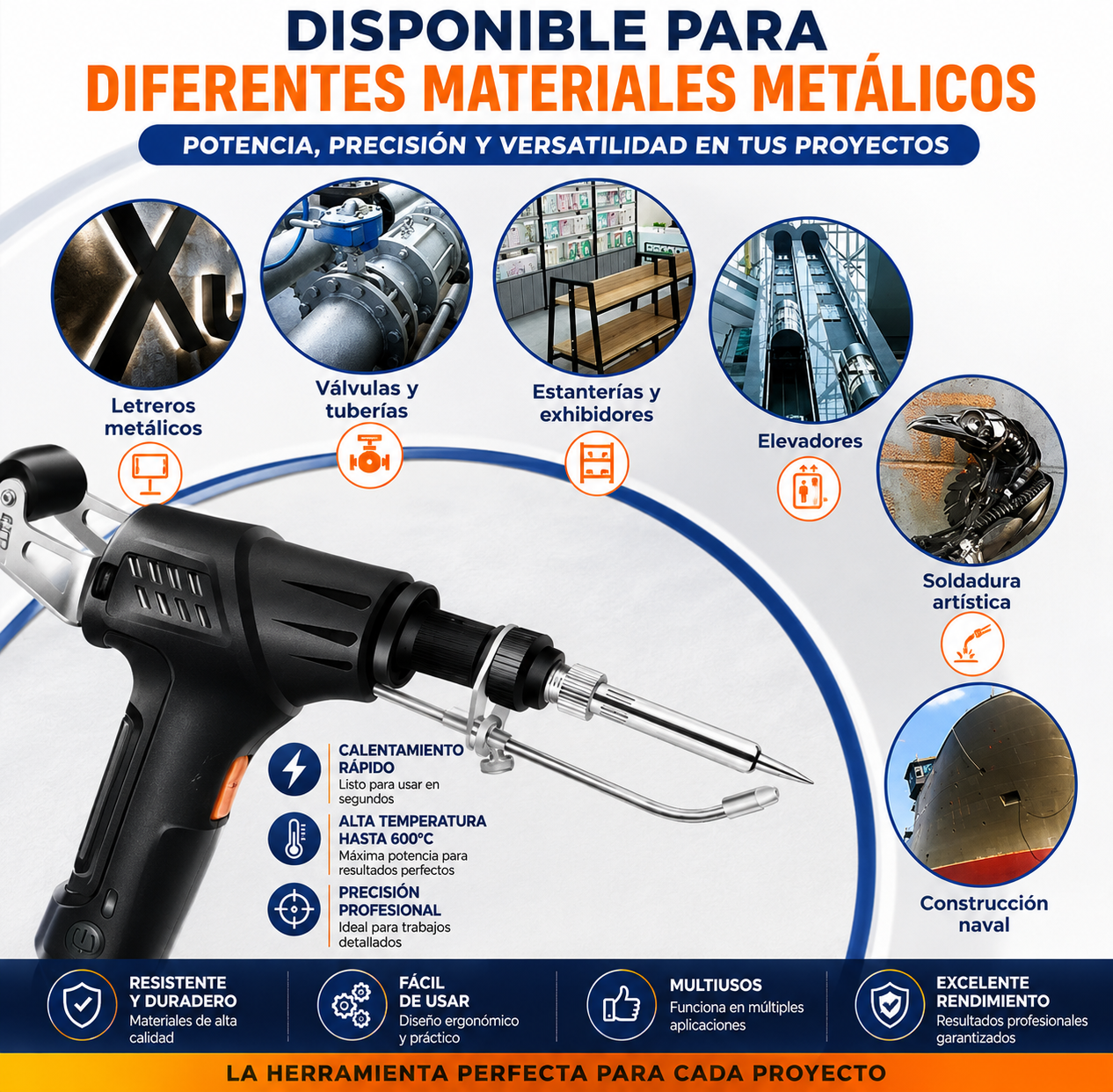 🔥 LIQUIDACIÓN DE STOCK PROMO: Pistola de Soldadura Profesional 4.9  (8 Reseñas)