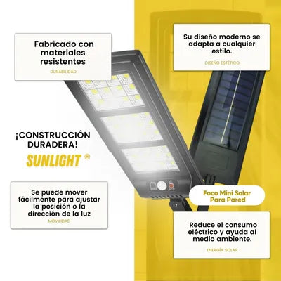 🔥 AHORRA HASTA 72% DE ENERGÍA - SUNLIGHT - Foco Mini Solar Para Exteriores